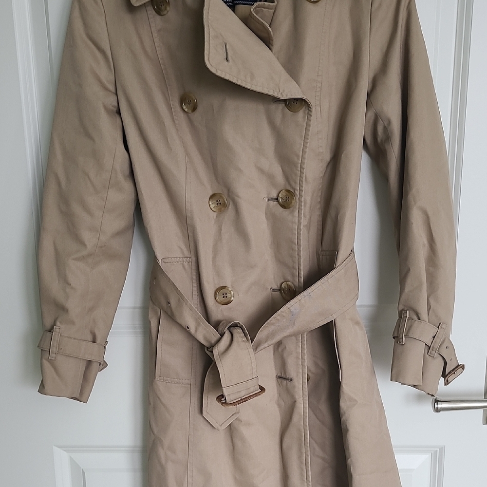 Burberry Tan Trench Coat Double-Breasted with Belt
